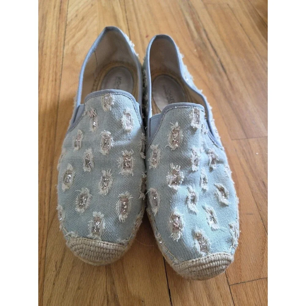 Michael Kors Hastings Denim Espadrilles shoes size 8.5 M womens